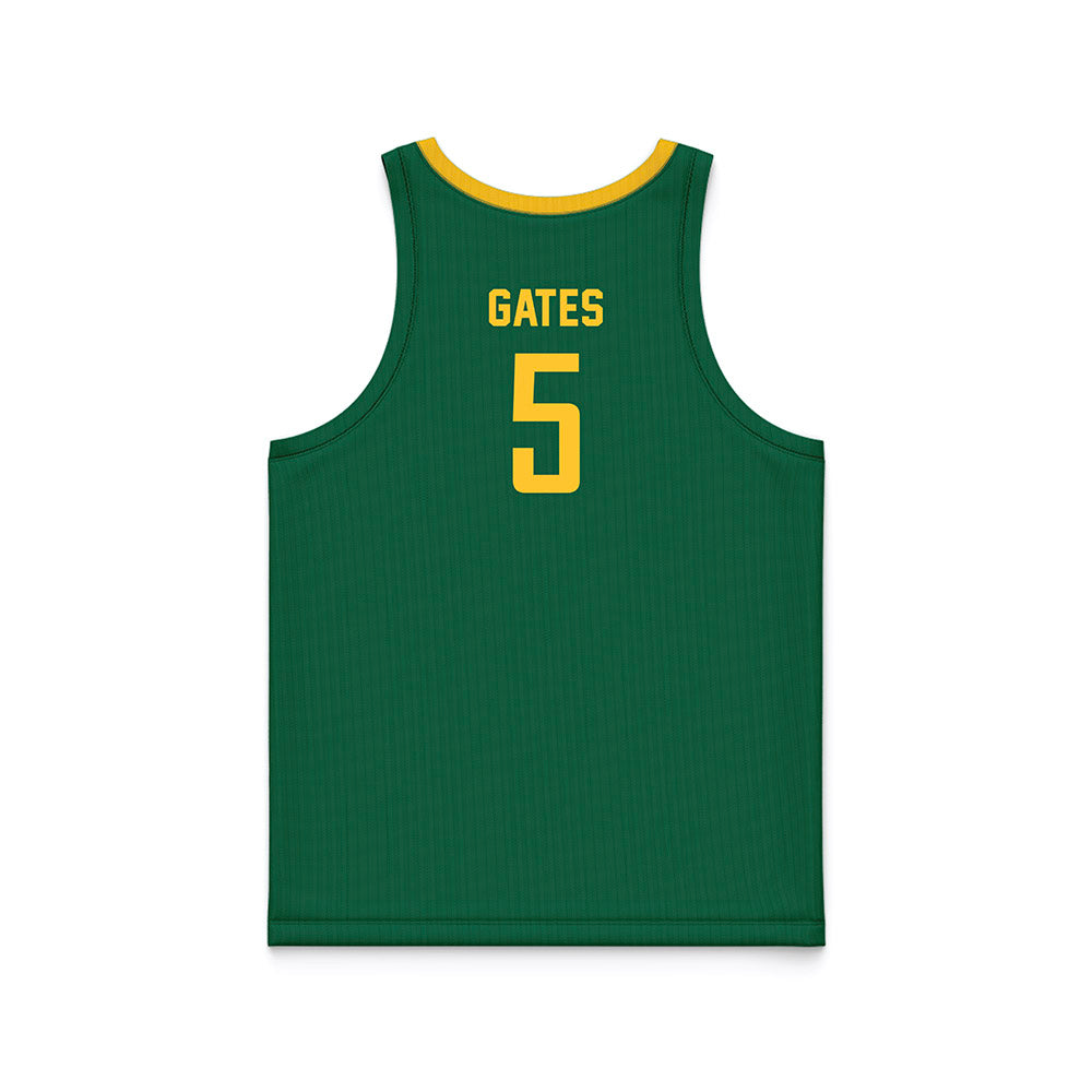 Siena - NCAA Women's Basketball : Azera Gates - Green Basketball Jersey-1