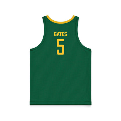 Siena - NCAA Women's Basketball : Azera Gates - Green Basketball Jersey-1