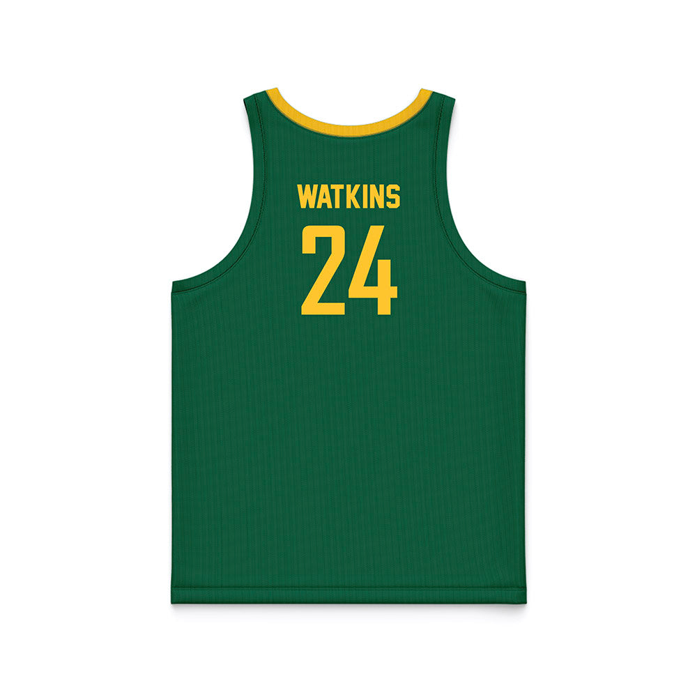Siena - NCAA Women's Basketball : Olivia Watkins - Green Basketball Jersey-2