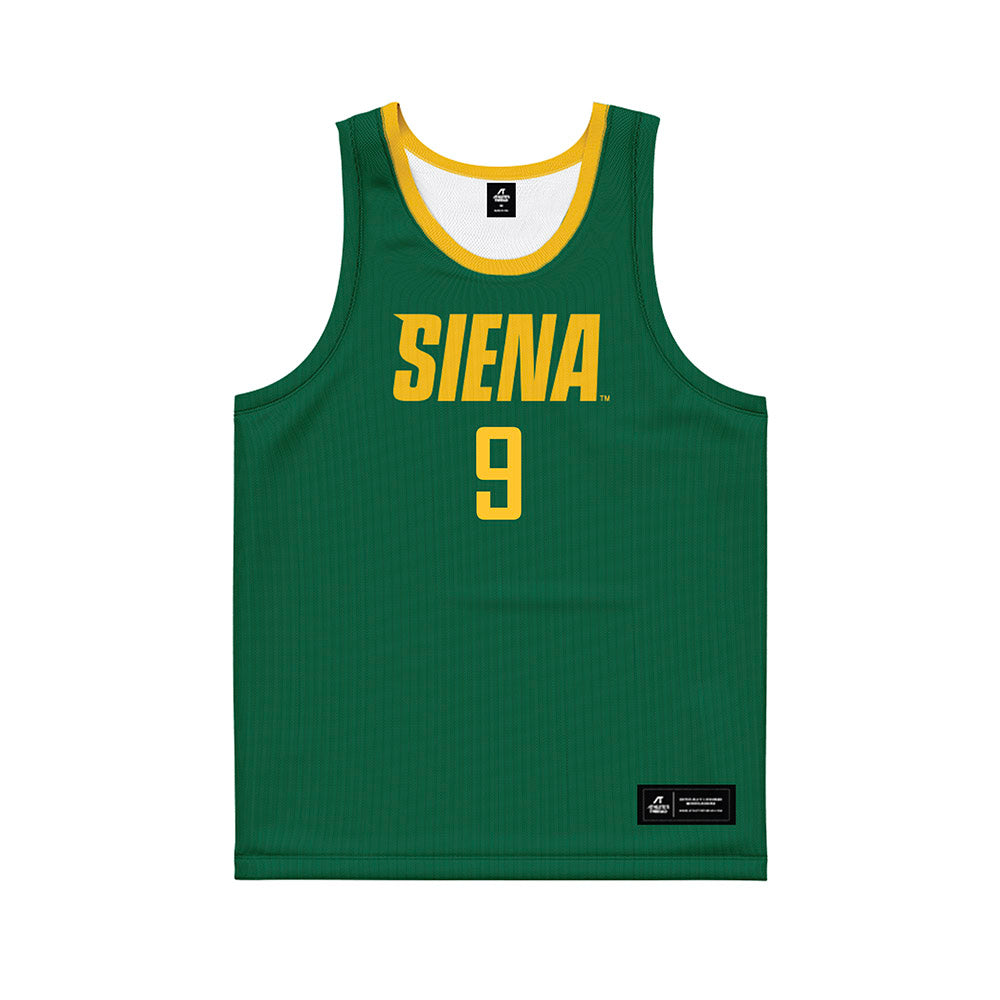 Siena - NCAA Women's Basketball : Caydence Hadley - Green Basketball Jersey-0