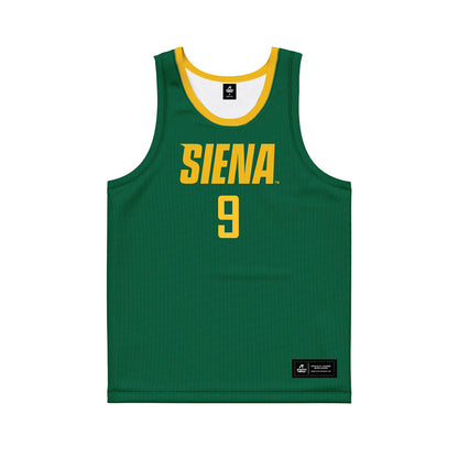 Siena - NCAA Women's Basketball : Caydence Hadley - Green Basketball Jersey-0