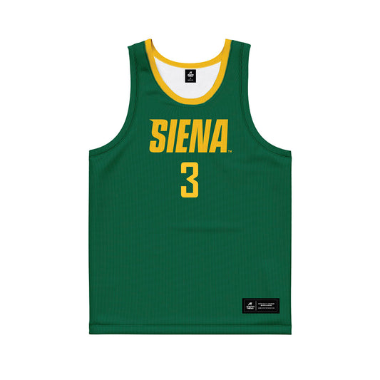 Siena - NCAA Women's Basketball : Francesca Schiro - Green Basketball Jersey-0