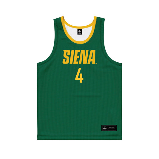 Siena - NCAA Women's Basketball : Valencia Fontenelle-Posson - Green Basketball Jersey-0