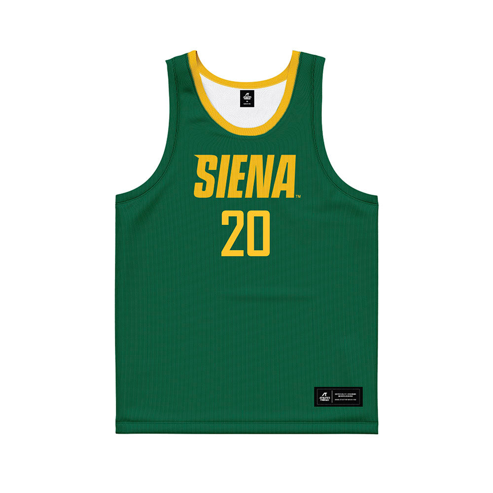 Siena - NCAA Women's Basketball : Kaiya Rain Tucker - Green Basketball Jersey-0