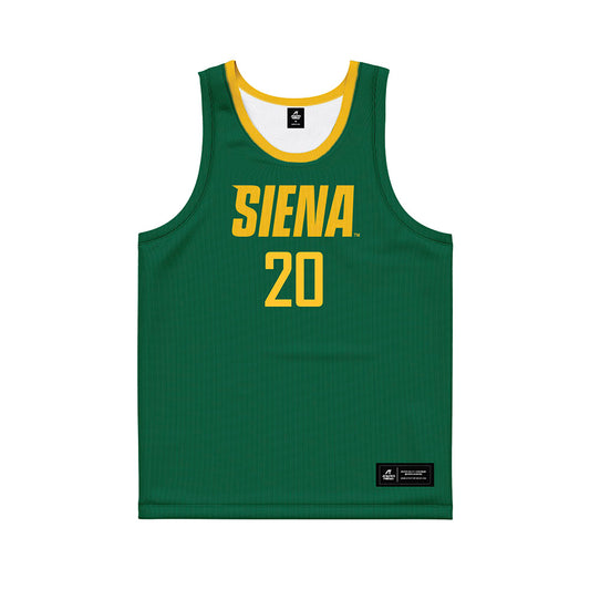 Siena - NCAA Women's Basketball : Kaiya Rain Tucker - Green Basketball Jersey-0