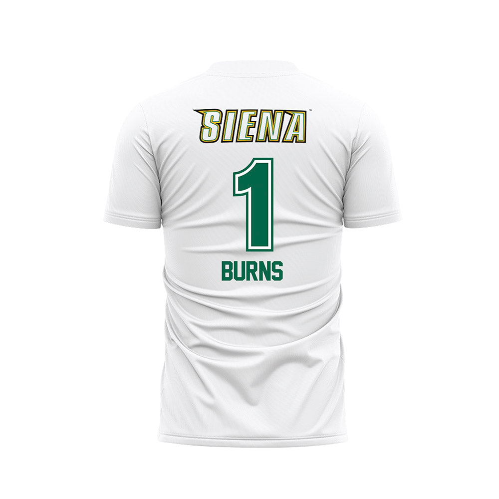 Siena - NCAA Women's Soccer : Cate Burns - White Soccer Jersey-1
