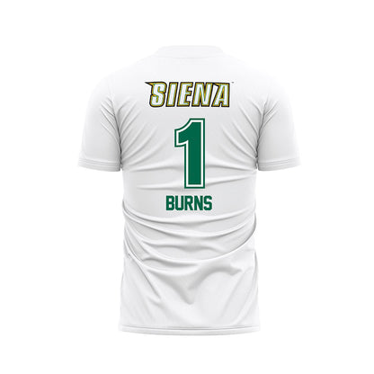 Siena - NCAA Women's Soccer : Cate Burns - White Soccer Jersey-1