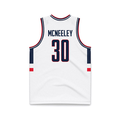 UConn - NCAA Men's Basketball : Liam McNeeley - White Basketball Jersey