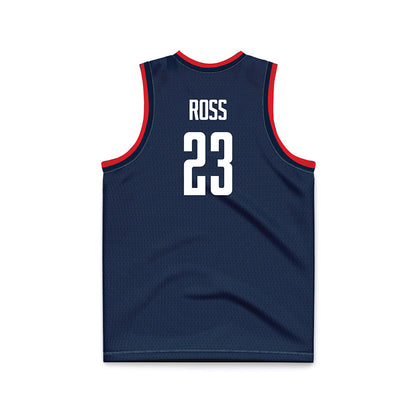 UConn - NCAA Men's Basketball : Jayden Ross - National Champions Navy Basketball Jersey