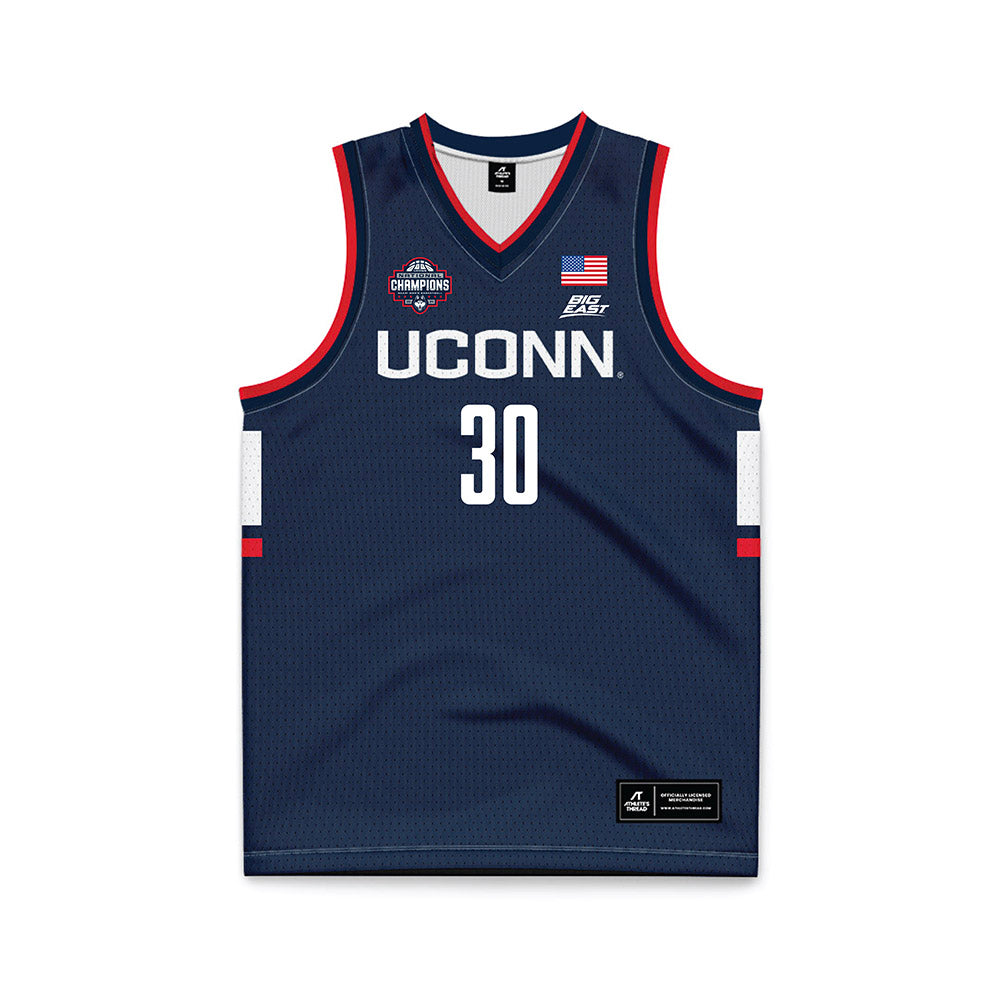 UConn - NCAA Men's Basketball : Liam McNeeley - Navy Basketball Jersey