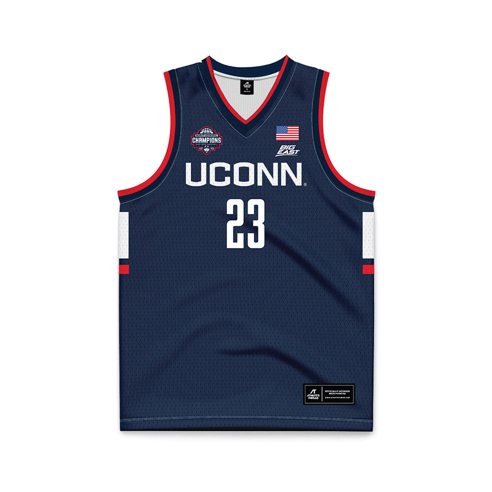 UConn - NCAA Men's Basketball : Jayden Ross - National Champions Navy Basketball Jersey