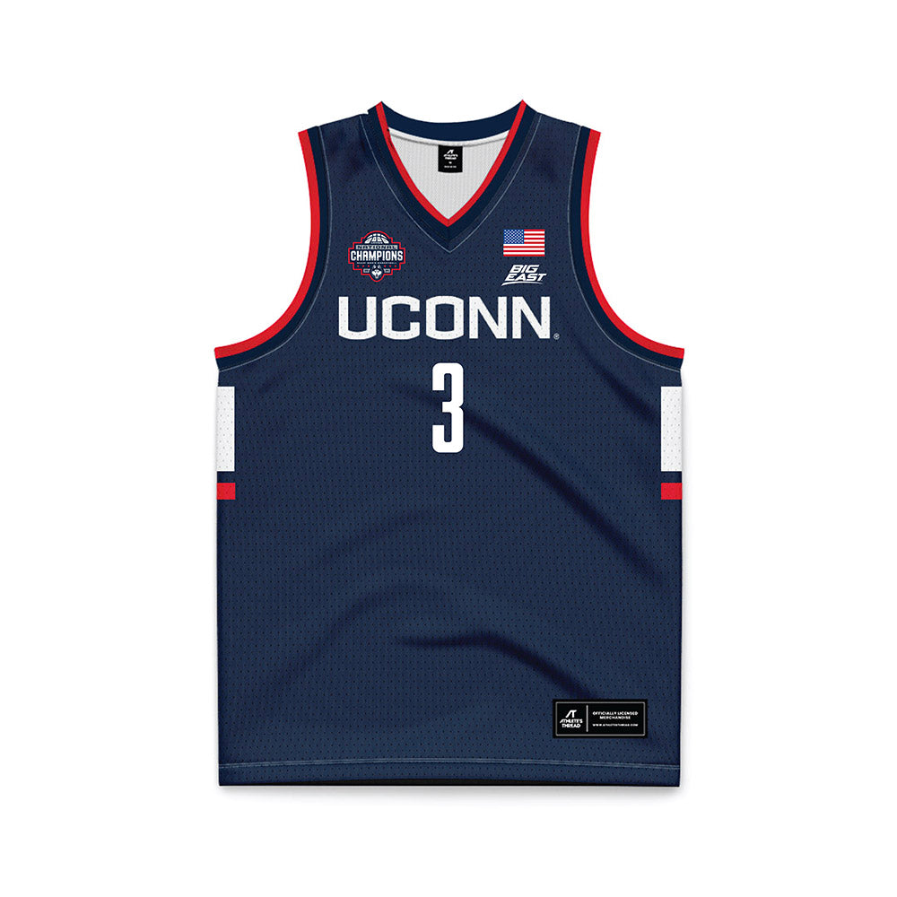 UConn - NCAA Men's Basketball : Jaylin Stewart - National Champions Navy Basketball Jersey