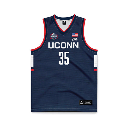 UConn - NCAA Men's Basketball : Samson Johnson - National Champions Navy Basketball Jersey