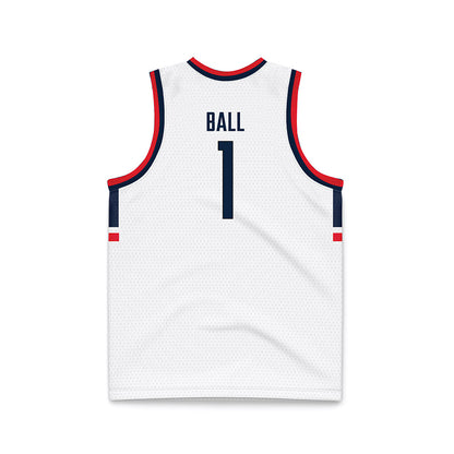 UConn - NCAA Men's Basketball : Solo Ball - National Champions White Basketball Jersey