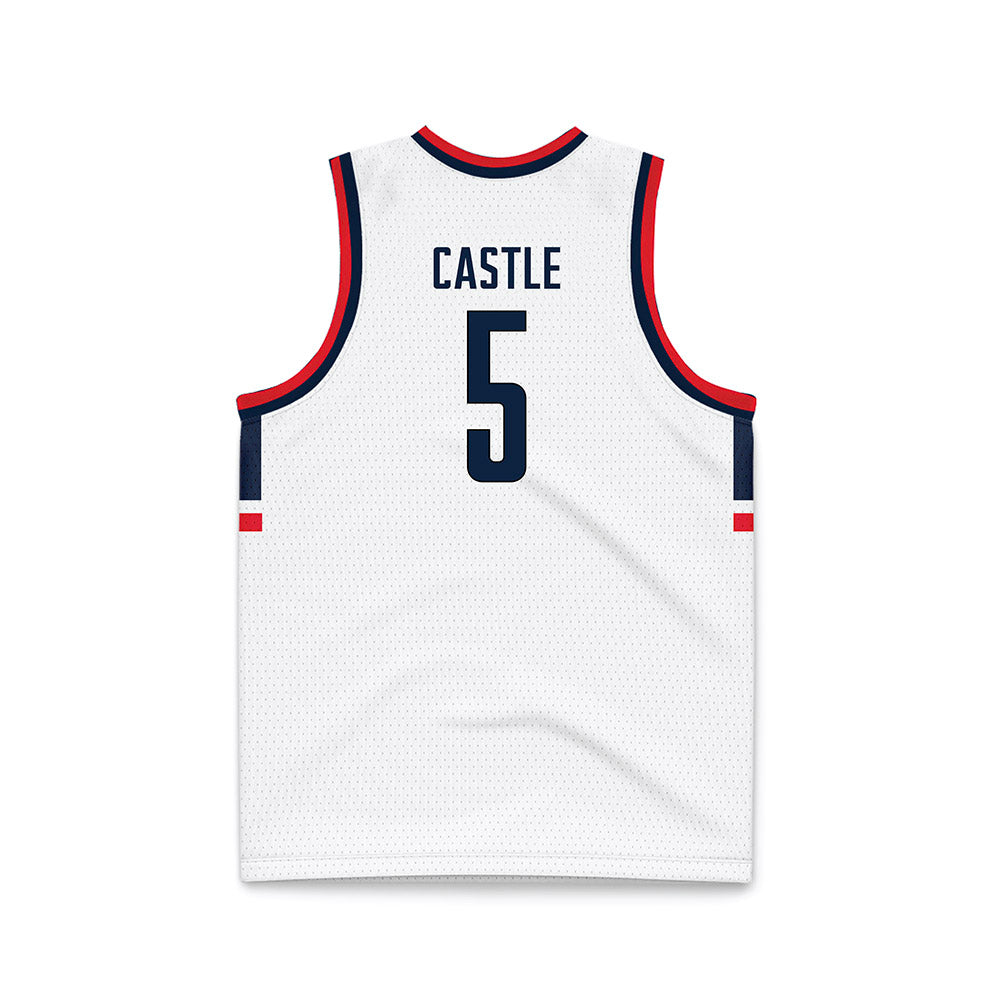 UConn - NCAA Men's Basketball : Stephon Castle - National Champions White Basketball Jersey