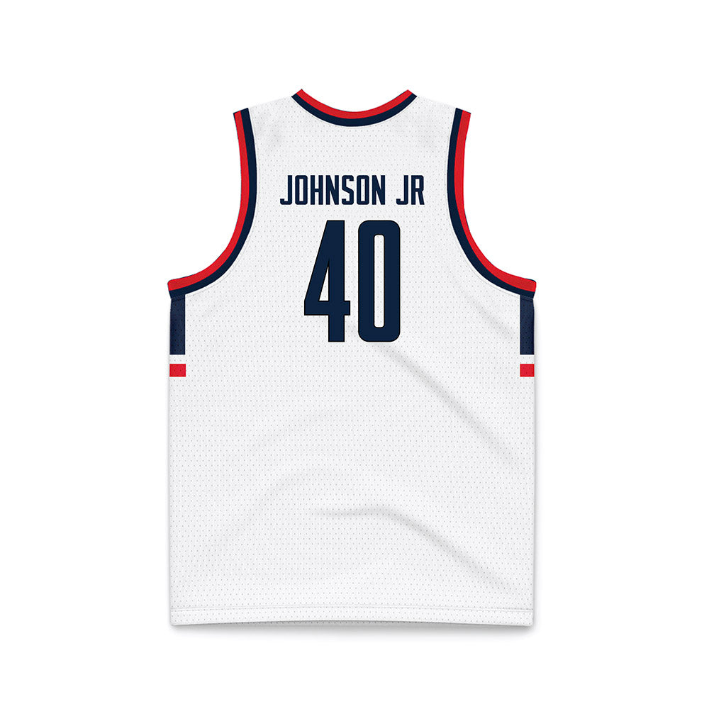 UConn - NCAA Men's Basketball : Andre Johnson Jr - National Champions White Basketball Jersey