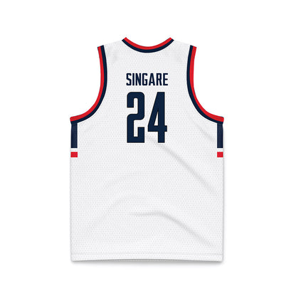 UConn - NCAA Men's Basketball : Youssouf Singare - National Champions White Basketball Jersey