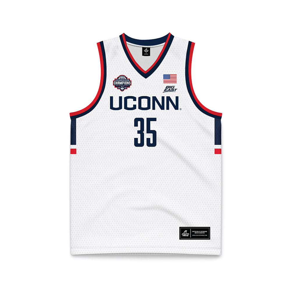 UConn - NCAA Men's Basketball : Samson Johnson - National Champions White Basketball Jersey