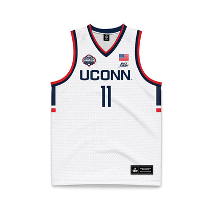 UConn - NCAA Men's Basketball : Alex Karaban - National Champions White Basketball Jersey