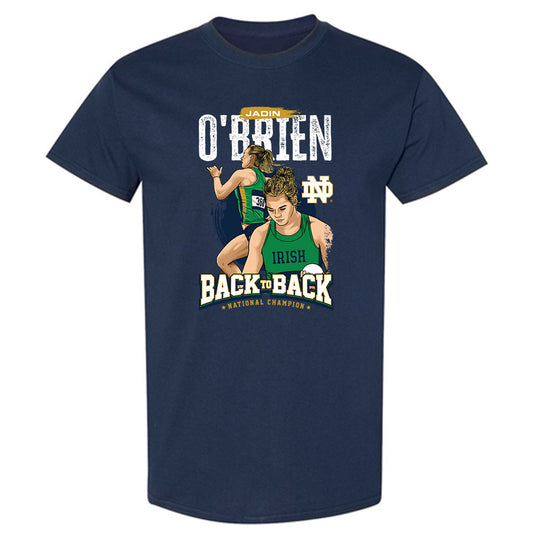 Notre Dame - NCAA Women's Track & Field : Jadin O'Brien - T-Shirt Individual Caricature