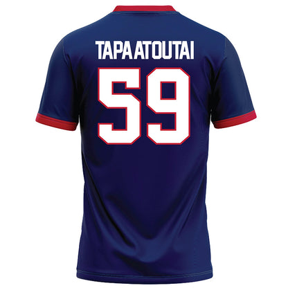 Arizona - NCAA Football : Siaosi Tapa'atoutai - Blue Football Jersey-1