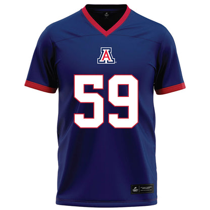 Arizona - NCAA Football : Siaosi Tapa'atoutai - Blue Football Jersey-0