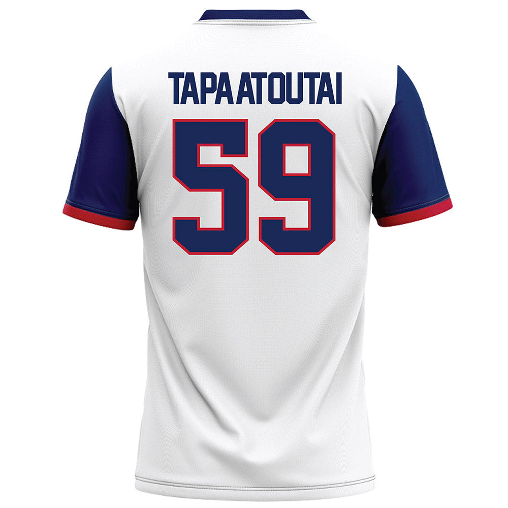 Arizona - NCAA Football : Siaosi Tapa'atoutai - White Football Jersey-1