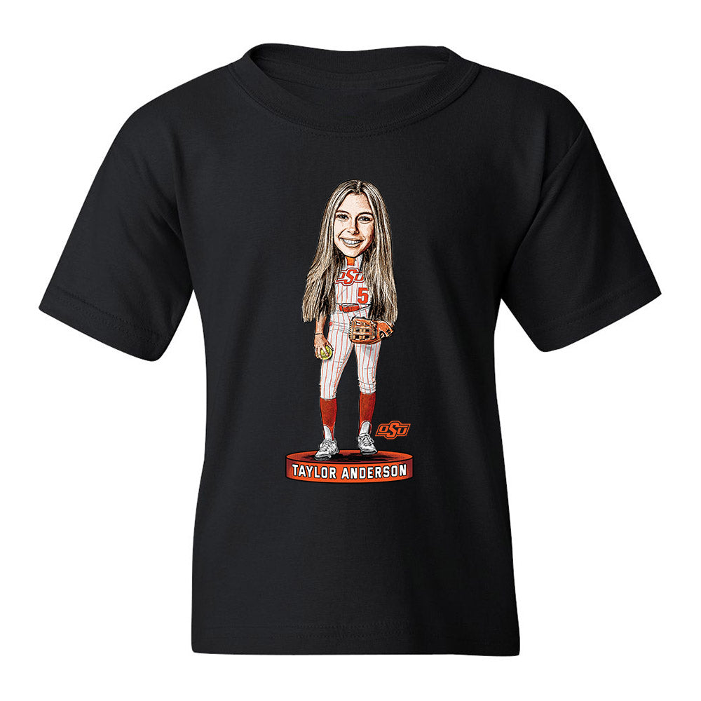 Oklahoma State - NCAA Softball : Taylor Anderson - Youth T-Shirt Individual Caricature