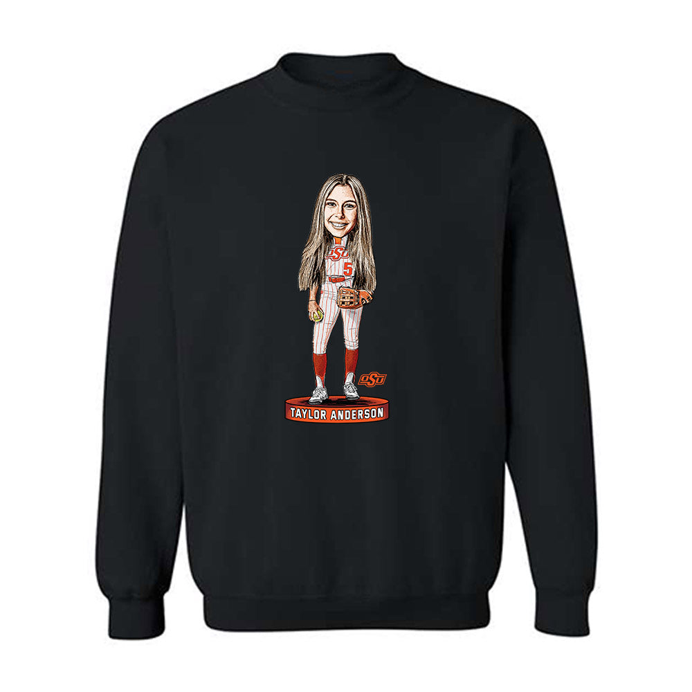 Oklahoma State - NCAA Softball : Taylor Anderson - Crewneck Sweatshirt Individual Caricature