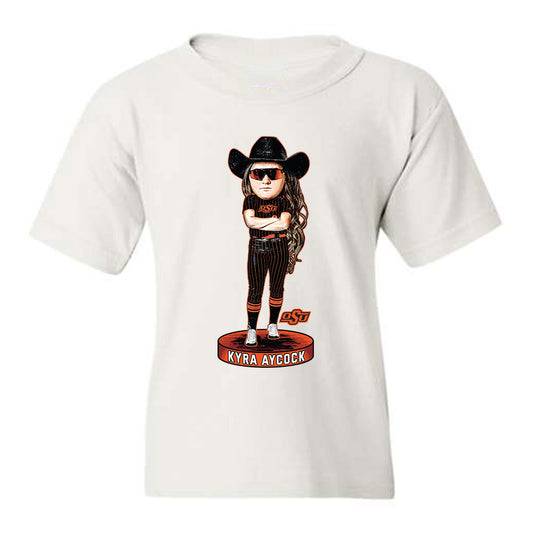 Oklahoma State - NCAA Softball : Kyra Aycock - Youth T-Shirt Individual Caricature