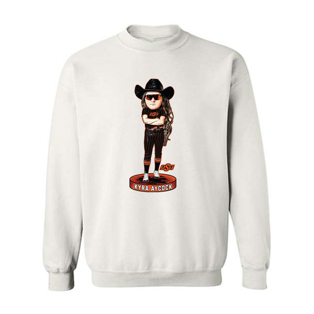 Oklahoma State - NCAA Softball : Kyra Aycock - Crewneck Sweatshirt Individual Caricature