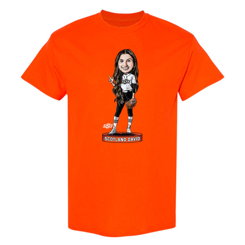 Oklahoma State - NCAA Softball : Scotland David - T-Shirt Individual Caricature