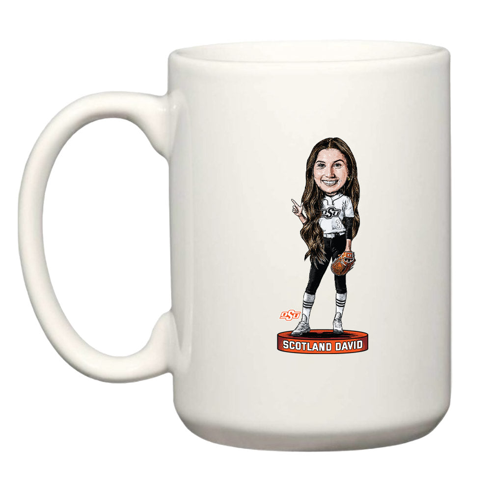 Oklahoma State - NCAA Softball : Scotland David - Coffee Mug Individual Caricature