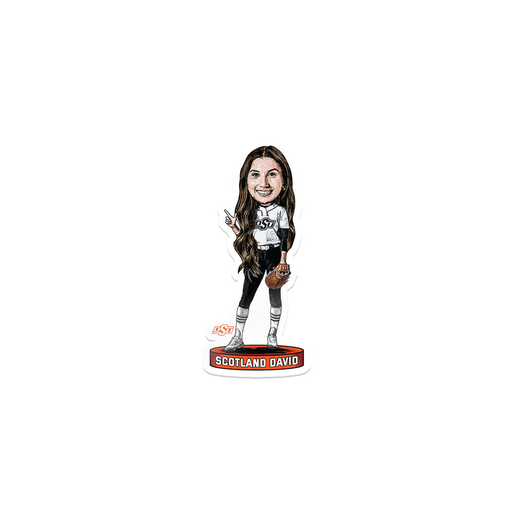 Oklahoma State - NCAA Softball : Scotland David - Sticker Individual Caricature