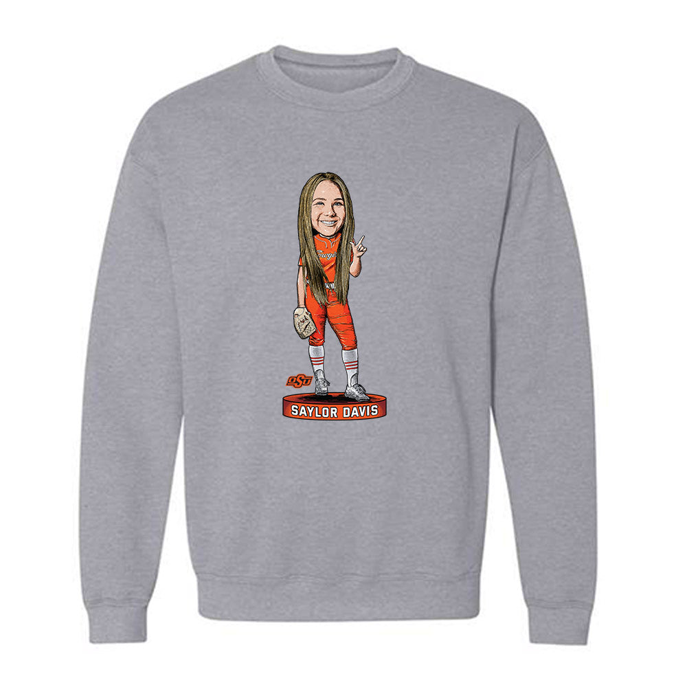 Oklahoma State - NCAA Softball : Saylor Davis - Crewneck Sweatshirt Individual Caricature