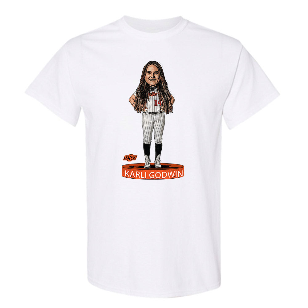 Oklahoma State - NCAA Softball : Karli Godwin - T-Shirt Individual Caricature