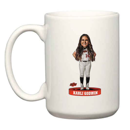 Oklahoma State - NCAA Softball : Karli Godwin - Coffee Mug Individual Caricature