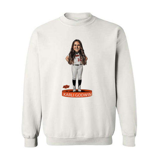 Oklahoma State - NCAA Softball : Karli Godwin - Crewneck Sweatshirt Individual Caricature