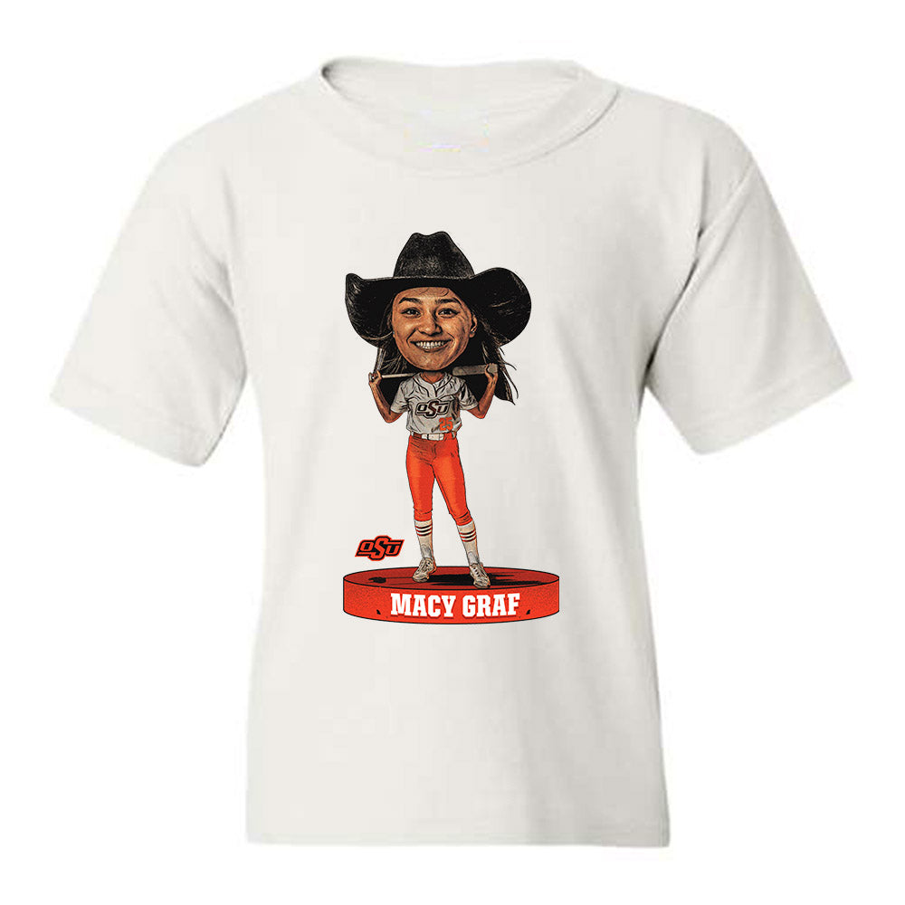 Oklahoma State - NCAA Softball : Macy Graf - Youth T-Shirt Individual Caricature