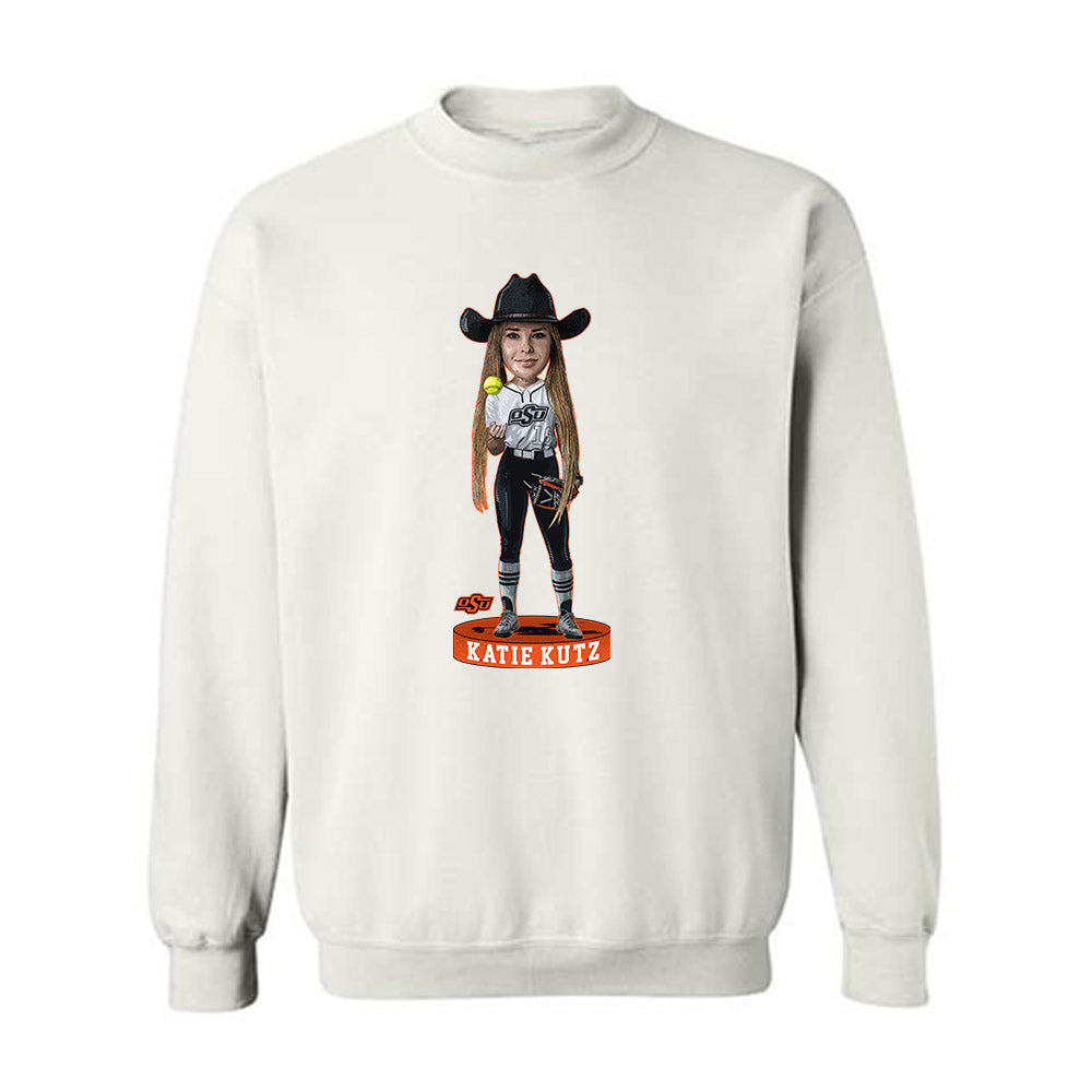 Oklahoma State - NCAA Softball : Katie Kutz - Crewneck Sweatshirt Individual Caricature