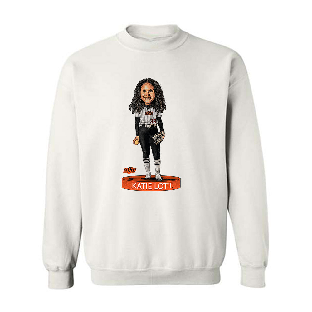 Oklahoma State - NCAA Softball : Katie Lott - Crewneck Sweatshirt Individual Caricature