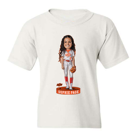 Oklahoma State - NCAA Softball : Sophie Page - Youth T-Shirt Individual Caricature