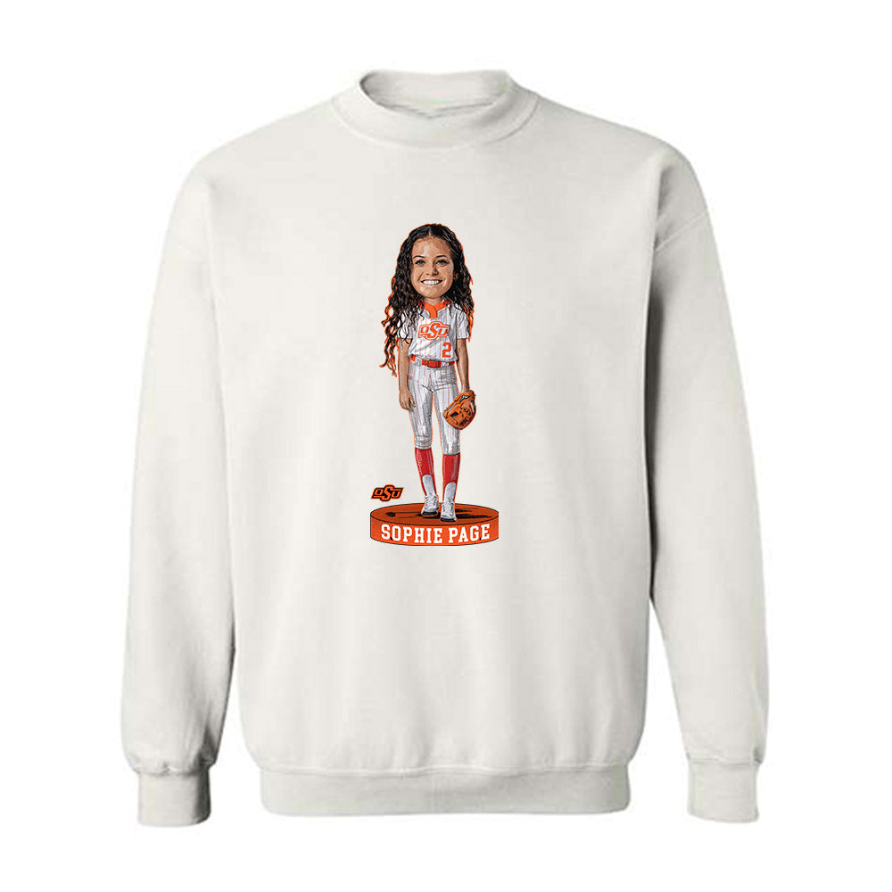 Oklahoma State - NCAA Softball : Sophie Page - Crewneck Sweatshirt Individual Caricature