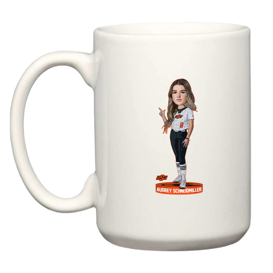 Oklahoma State - NCAA Softball : Audrey Schneidmiller - Coffee Mug Individual Caricature