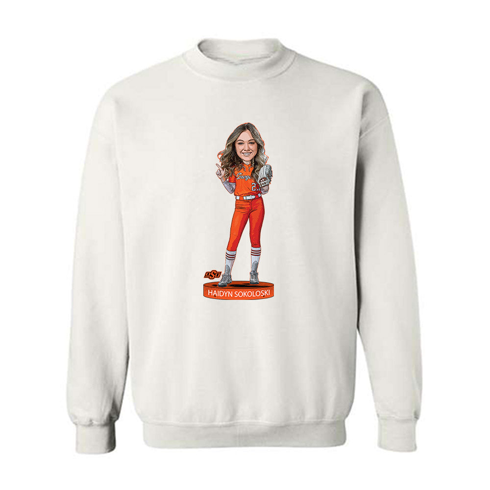 Oklahoma State - NCAA Softball : Haidyn Sokoloski - Crewneck Sweatshirt Individual Caricature