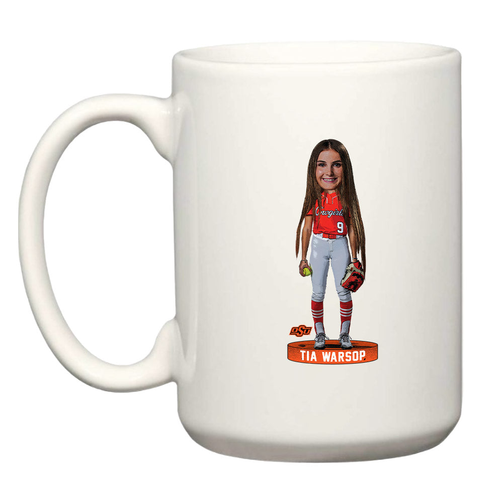 Oklahoma State - NCAA Softball : Tia Warsop - Coffee Mug Individual Caricature