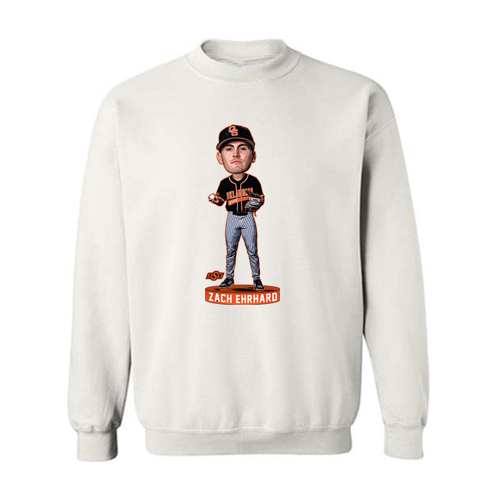 Oklahoma State - NCAA Baseball : Zach Ehrhard - Crewneck Sweatshirt Individual Caricature