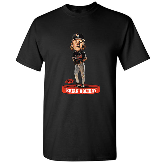 Oklahoma State - NCAA Baseball : Brian Holiday - T-Shirt Caricature