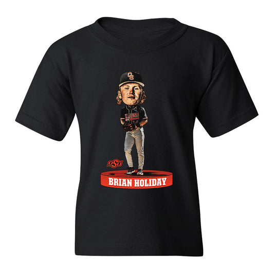 Oklahoma State - NCAA Baseball : Brian Holiday - Youth T-Shirt Caricature