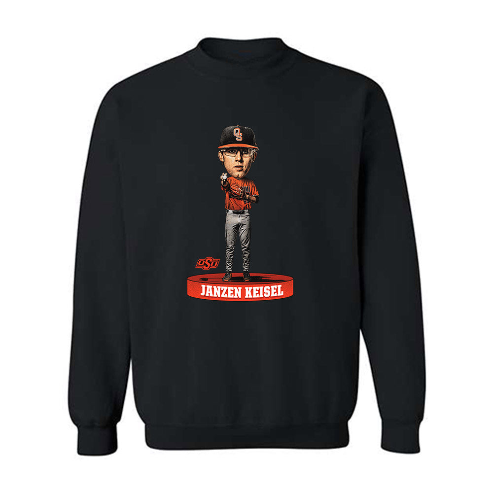 Oklahoma State - NCAA Baseball : Janzen Keisel - Crewneck Sweatshirt Individual Caricature